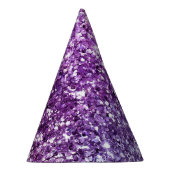 パープルエレガント抽象芸術シスタイリッシュックパターン パーティーハット (右)