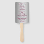 パープルエレガント結婚式 プログラム ハンドファン (裏面)