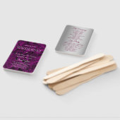 パープルエレガント結婚式 プログラム ハンドファン (組立なし)