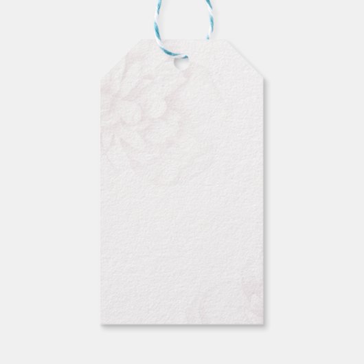 パープルエレガント薄紫ラベンダーフラワーボホギフトラベル ギフトタグ (裏面)