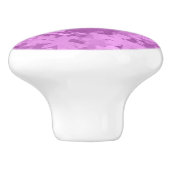 パープルエレガント薄紫抽象芸術フラワーフローラ開花 セラミックノブ (側面)