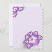 パープルエレガント薄紫Iアーチフローラブライダルシャワー 招待状 (裏面)
