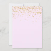 パープルエレガント金ゴールドオーナメントクリスマスパーティー 招待状 (裏面)