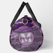 パープルエレガント金ゴールドグリッターアゲートラージダッフェルバッグ ダッフルバッグ (右)