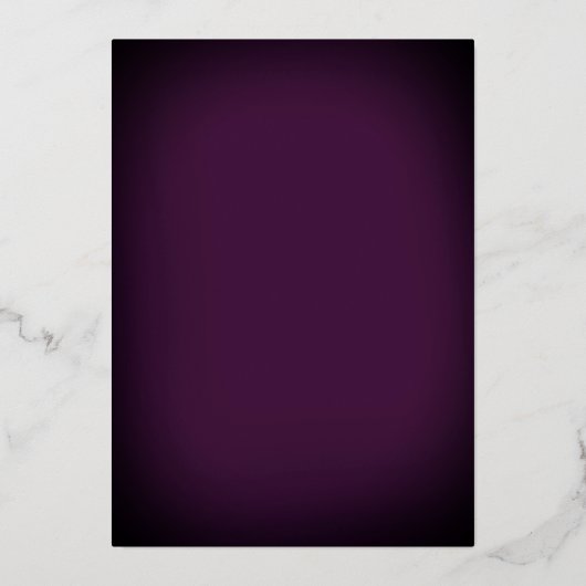 パープルエレガント金ゴールドスパークルバタフライキンセアニェラ 箔招待状 (裏面)