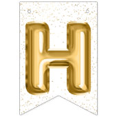 パープルエレガント金ゴールドドレス誕生日 バンティングフラッグ (第2の旗)