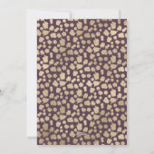 パープルエレガント金ゴールドハッピーハウリデイズ写真 シーズンカード (裏面)