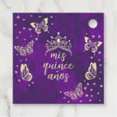 パープルエレガント金ゴールドバタフライミクリンスサンキュー フェイバータグ (裏面)