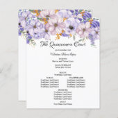 パープルエレガント金ゴールドフローラキンセアニェラプログラム (正面/裏面)