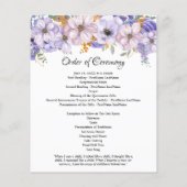 パープルエレガント金ゴールドフローラキンセアニェラプログラム (裏面)