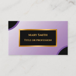 パープルエレガント金ゴールドプロフェッショナル名刺 名刺
