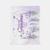 パープルエレガント金ゴールドラベンダー我々愛おばあちゃん フリースブランケット (正面)