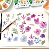 パープルエレガント金ゴールド冬フローラブライダルへようこそ ポスター