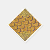 パープルエレガント金ゴールド王室のインディアンパーティー結婚の スタンダードカクテルナプキン (角)