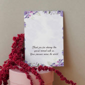 パープルエレガント金ゴールド結婚式 招待状