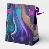 パープルエレガント金ゴールド&アクアモノグラム フェイバーボックス (裏面サイド)