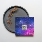 パープルエレガント銀河系名刺 スクエア名刺