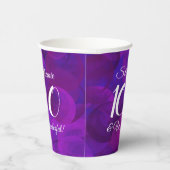 パープルエレガント100と素晴らしい誕生日パーティー 紙コップ (右)