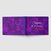 パープルエレガント40と素晴らしい誕生日パーティー ゲストブック (全面)