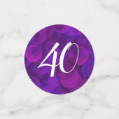 パープルエレガント40と素晴らしい誕生日パーティー コンフェッティ (スモール正面)