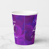 パープルエレガント40と素晴らしい誕生日パーティー 紙コップ (右)