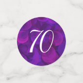 パープルエレガント70とセンセーショナルな誕生日パーティー コンフェッティ (スモール正面)