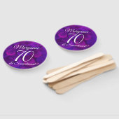 パープルエレガント70とセンセーショナルな誕生日パーティー ハンドファン (組立なし)