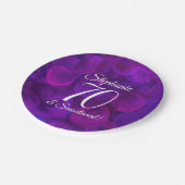 パープルエレガント70とセンセーショナルな誕生日パーティー ペーパープレート (アングル)