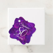 パープルエレガント80と素晴らしい誕生日パーティー フェイバータグ (インサイチュ)