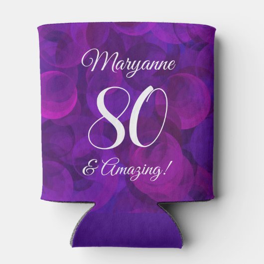 パープルエレガント80と素晴らしい誕生日パーティー 缶クーラー (裏面)