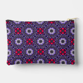 パープルエレガント&ピンク抽象芸術ドットアートパターン アクセサリーポーチ (裏面)
