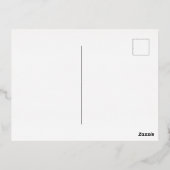 パープルエレガント&金ゴールドインディアンペイズリーダマスクパター 箔シーズンポストカード (裏面)