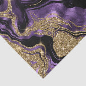 パープルエレガント&金ゴールドグリッターアゲート誕生日 薄葉紙 (詳細)