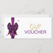パープルエレガント&金ゴールドボウギフト券 (正面)