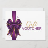 パープルエレガント&金ゴールドボウギフト券 (正面)