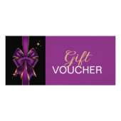 パープルエレガント&金ゴールドボウギフト券 | 割引 ラックカード (正面)