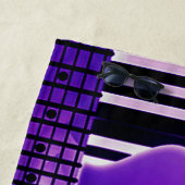 パープルエレキギタービーチタオル ビーチタオル (インサイチュ)