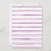 パープルエレファントガールバースデーパーティーの招待 招待状 (裏面)