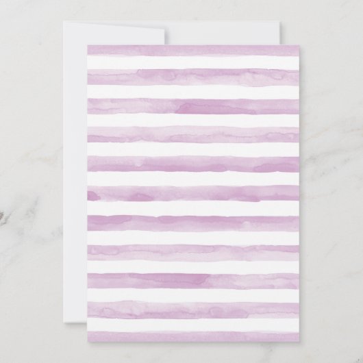 パープルエレファントガールバースデーパーティーの招待 招待状 (裏面)