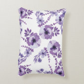 パープルエレファントガール名前をカスタムする枕 アクセントクッション (裏面(縦))