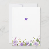 パープルエレファントガール誕生日パーティリトルピーナッツ サンキューカード (裏面)