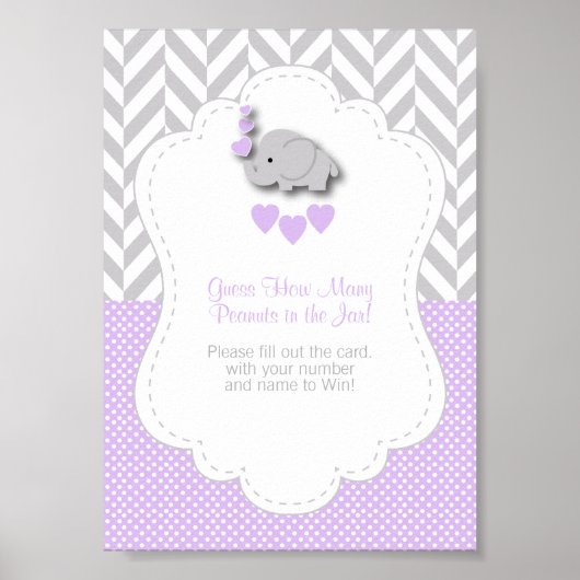 パープルエレファントゲームの指示 ポスター (正面)