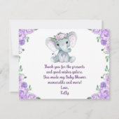 パープルエレファントサンキューカードバラガール (裏面)