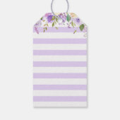 パープルエレファントベビーガールシャワーミニボトルの好意 ギフトタグ (裏面)