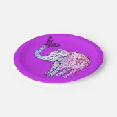 パープルエレファント紙プレート ペーパープレート (アングル)
