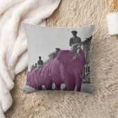 パープルエレファント1920年頃サーカスパレード クッション (ブランケット)