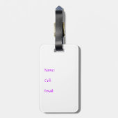 パープルエンジェルトラベルラベル ラゲッジタグ (裏面縦)