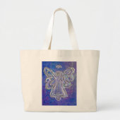 パープルエンジェルトートバッグ ラージトートバッグ (正面)