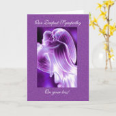 パープルエンジェル悔やみや弔慰 カード (黄色い花)