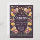 パープルエンチャントガーデンフローラキンセアニェラ 招待状 (正面)